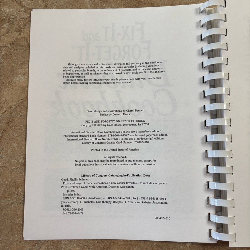 Fix-It and Forget it Diabetic Cookbook-Slow Cooker Edition 2005 - Picture 3 of 5